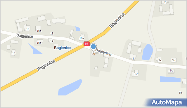 Bagienice, Bagienice, 10, mapa Bagienice