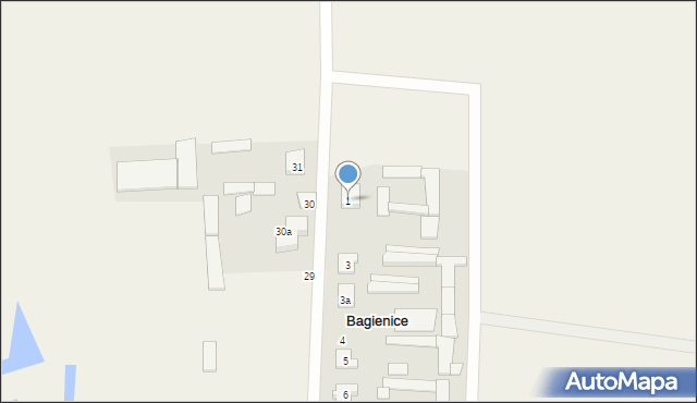 Bagienice, Bagienice, 1, mapa Bagienice