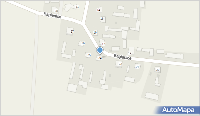 Bagienice, Bagienice, 24, mapa Bagienice