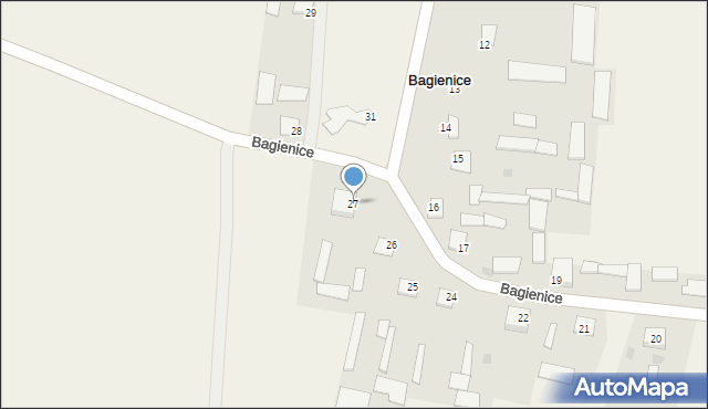 Bagienice, Bagienice, 27, mapa Bagienice