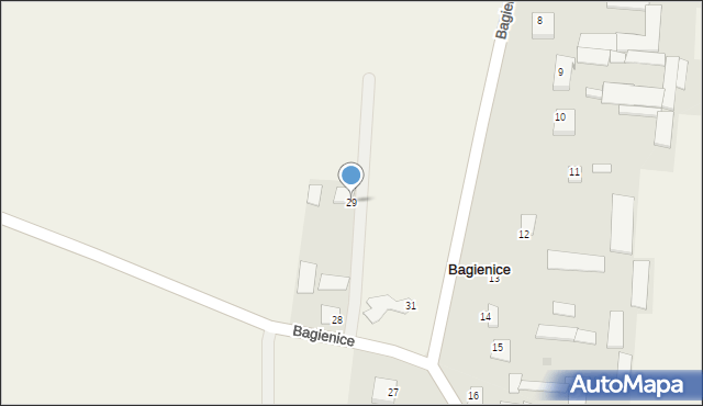 Bagienice, Bagienice, 29, mapa Bagienice