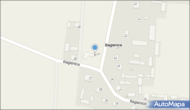 Bagienice, Bagienice, 31, mapa Bagienice