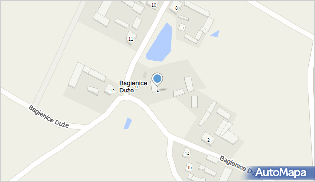 Bagienice Duże, Bagienice Duże, 4, mapa Bagienice Duże