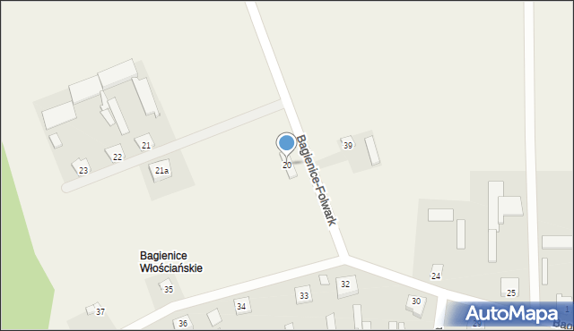 Bagienice-Folwark, Bagienice-Folwark, 20, mapa Bagienice-Folwark