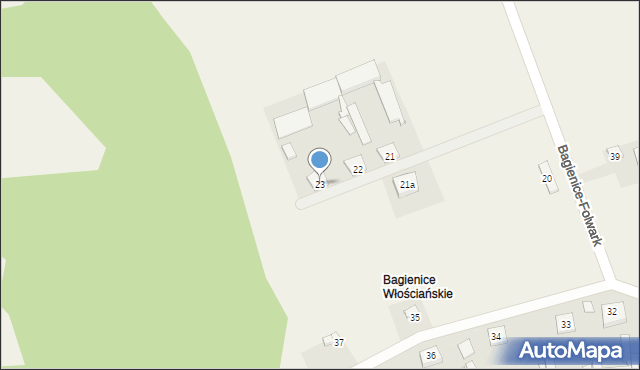 Bagienice-Folwark, Bagienice-Folwark, 23, mapa Bagienice-Folwark