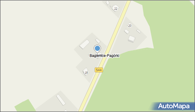 Bagienice Szlacheckie, Bagienice Szlacheckie, 19, mapa Bagienice Szlacheckie