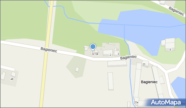 Bagieniec, Bagieniec, 1, mapa Bagieniec