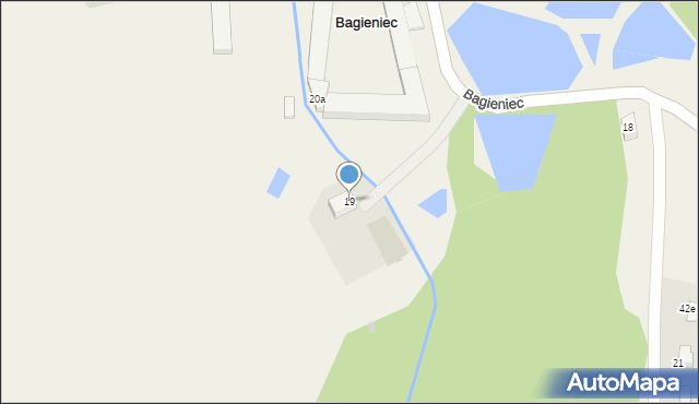 Bagieniec, Bagieniec, 19, mapa Bagieniec