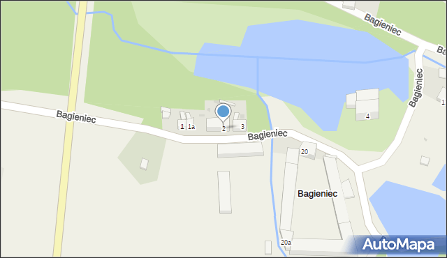 Bagieniec, Bagieniec, 2, mapa Bagieniec