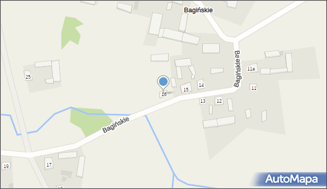 Bagińskie, Bagińskie, 16, mapa Bagińskie
