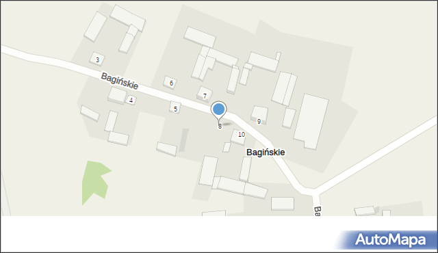 Bagińskie, Bagińskie, 8, mapa Bagińskie