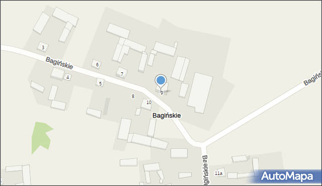 Bagińskie, Bagińskie, 9, mapa Bagińskie