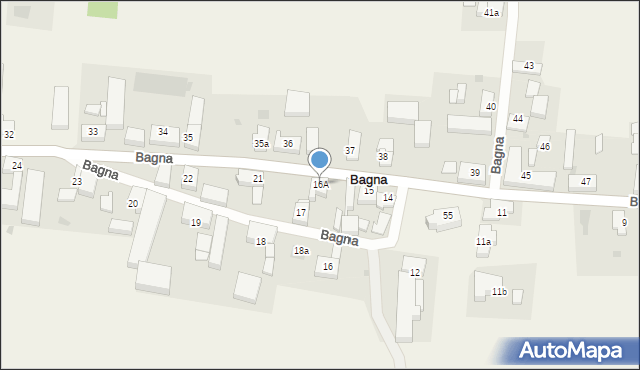 Bagna, Bagna, 16A, mapa Bagna