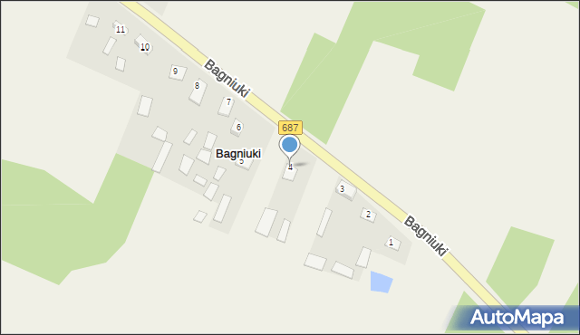 Bagniuki, Bagniuki, 4, mapa Bagniuki