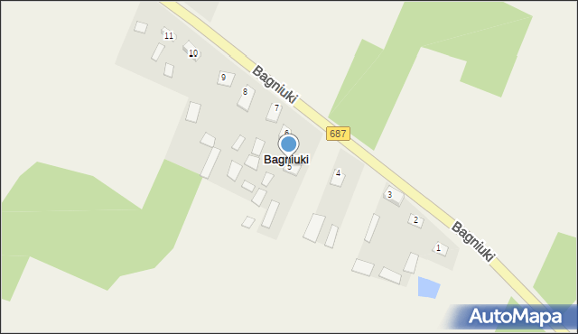 Bagniuki, Bagniuki, 5, mapa Bagniuki