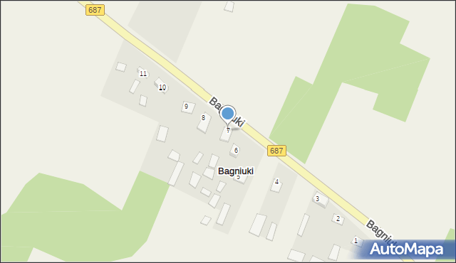 Bagniuki, Bagniuki, 7, mapa Bagniuki