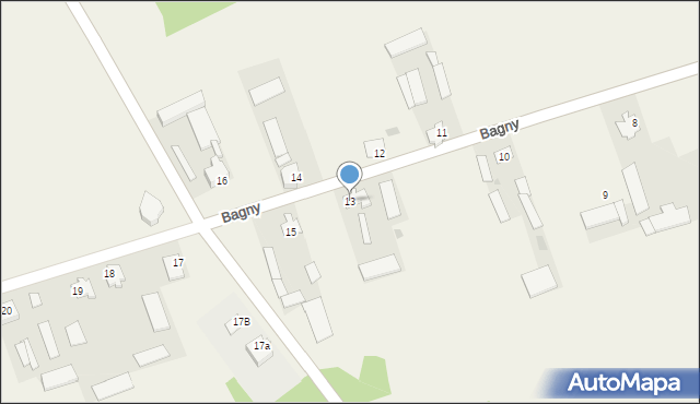 Bagny, Bagny, 13, mapa Bagny