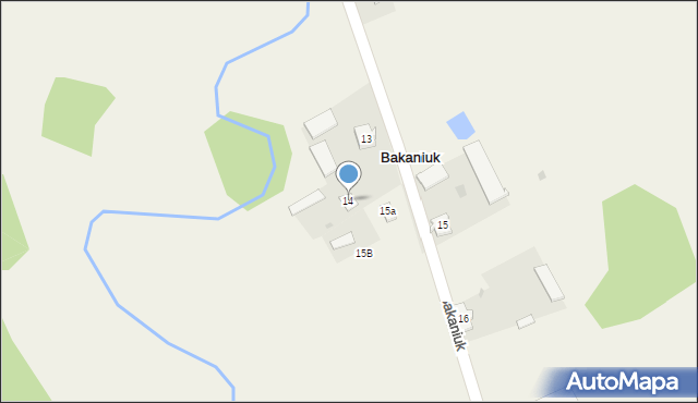 Bakaniuk, Bakaniuk, 14, mapa Bakaniuk