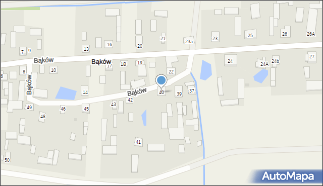 Bąków, Bąków, 40, mapa Bąków