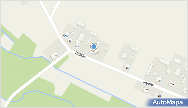 Bąków, Bąków, 49b, mapa Bąków