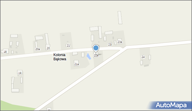 Bąkowa, Bąkowa, 22a, mapa Bąkowa