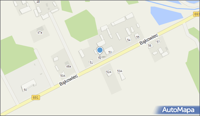 Bąkowiec, Bąkowiec, 52, mapa Bąkowiec