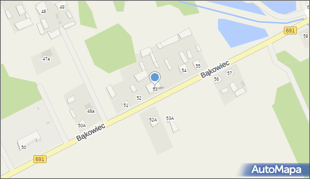 Bąkowiec, Bąkowiec, 53, mapa Bąkowiec