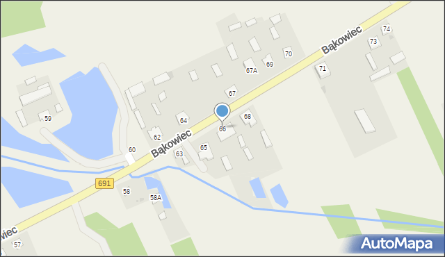 Bąkowiec, Bąkowiec, 66, mapa Bąkowiec