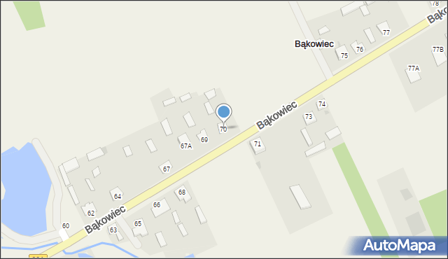 Bąkowiec, Bąkowiec, 70, mapa Bąkowiec