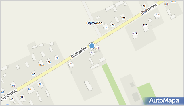 Bąkowiec, Bąkowiec, 73, mapa Bąkowiec