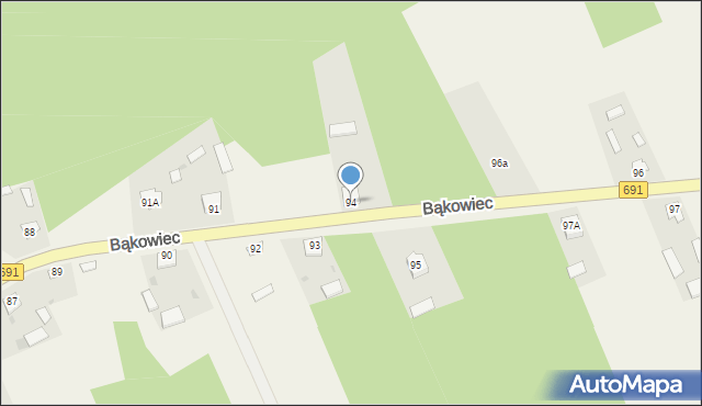 Bąkowiec, Bąkowiec, 94, mapa Bąkowiec