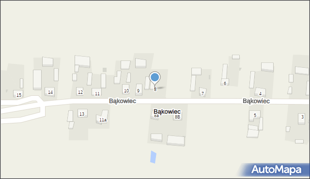 Bąkowiec, Bąkowiec, 8, mapa Bąkowiec