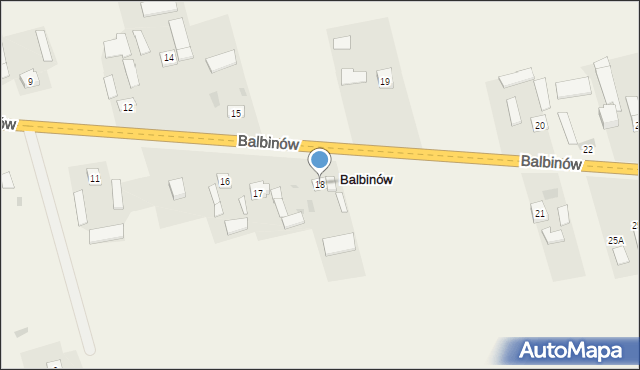 Balbinów, Balbinów, 18, mapa Balbinów