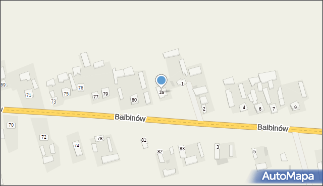 Balbinów, Balbinów, 1a, mapa Balbinów
