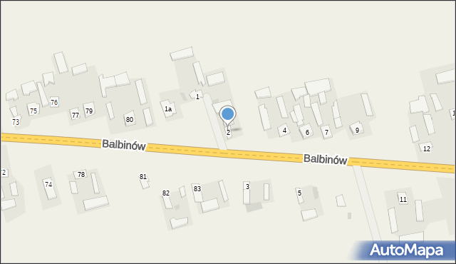 Balbinów, Balbinów, 2, mapa Balbinów