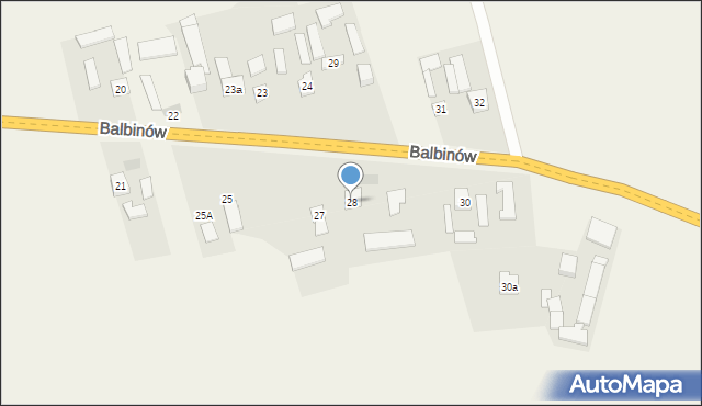 Balbinów, Balbinów, 28, mapa Balbinów