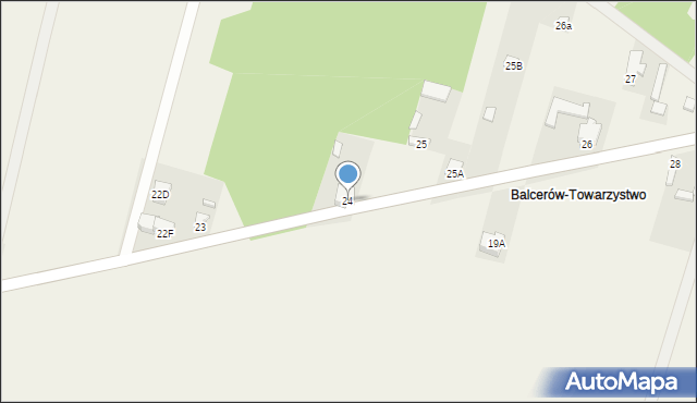 Balcerów, Balcerów, 24, mapa Balcerów