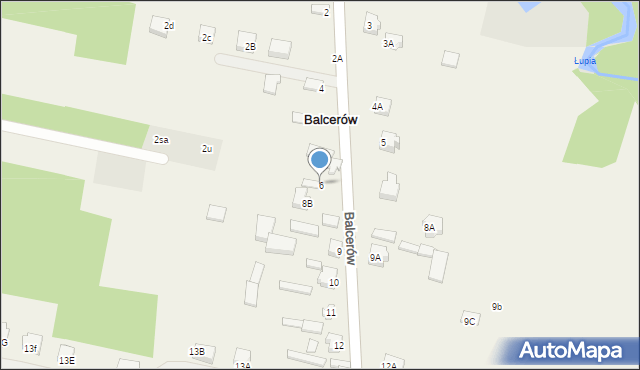 Balcerów, Balcerów, 6, mapa Balcerów