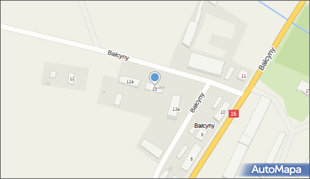 Bałcyny, Bałcyny, 13, mapa Bałcyny