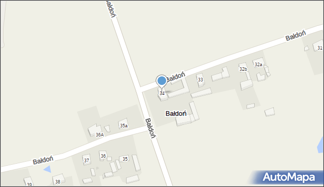 Bałdoń, Bałdoń, 34, mapa Bałdoń