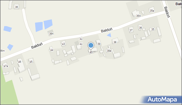 Bałdoń, Bałdoń, 40, mapa Bałdoń