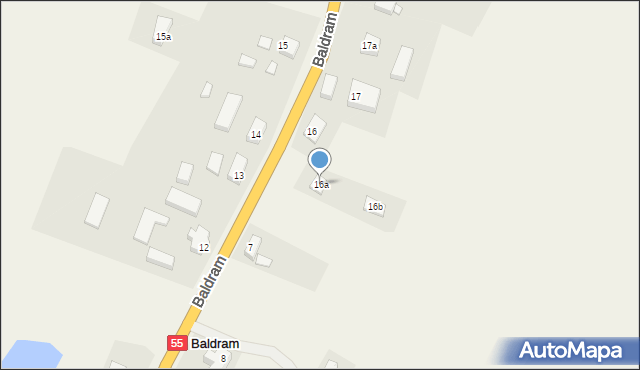 Baldram, Baldram, 16a, mapa Baldram
