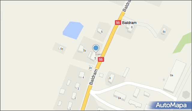 Baldram, Baldram, 5a, mapa Baldram