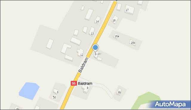 Baldram, Baldram, 7, mapa Baldram