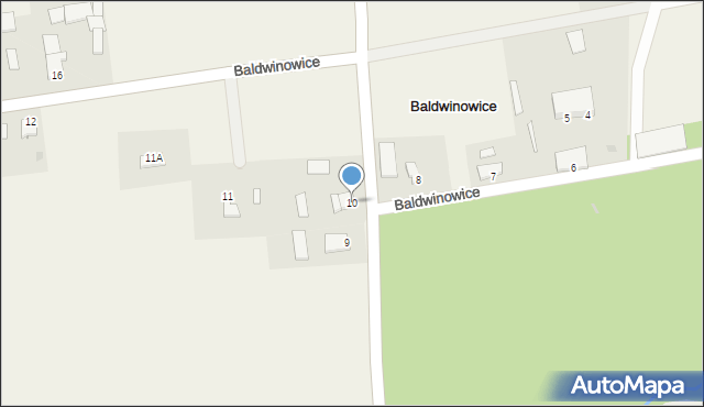 Baldwinowice, Baldwinowice, 10, mapa Baldwinowice