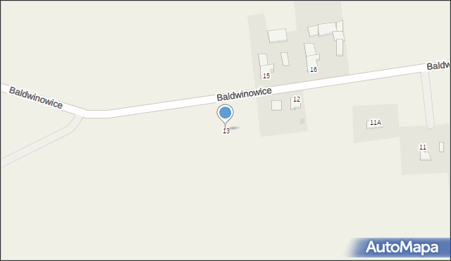 Baldwinowice, Baldwinowice, 13, mapa Baldwinowice