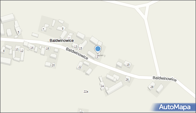 Baldwinowice, Baldwinowice, 17, mapa Baldwinowice