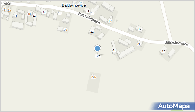 Baldwinowice, Baldwinowice, 22a, mapa Baldwinowice