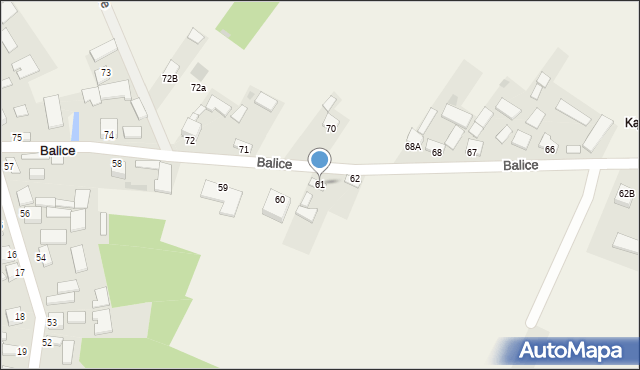 Balice, Balice, 61, mapa Balice
