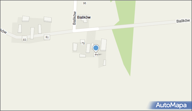 Balików, Balików, 77, mapa Balików